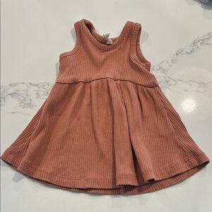 Quincy Mae Ribbed Tank Dress in Dusty Rose